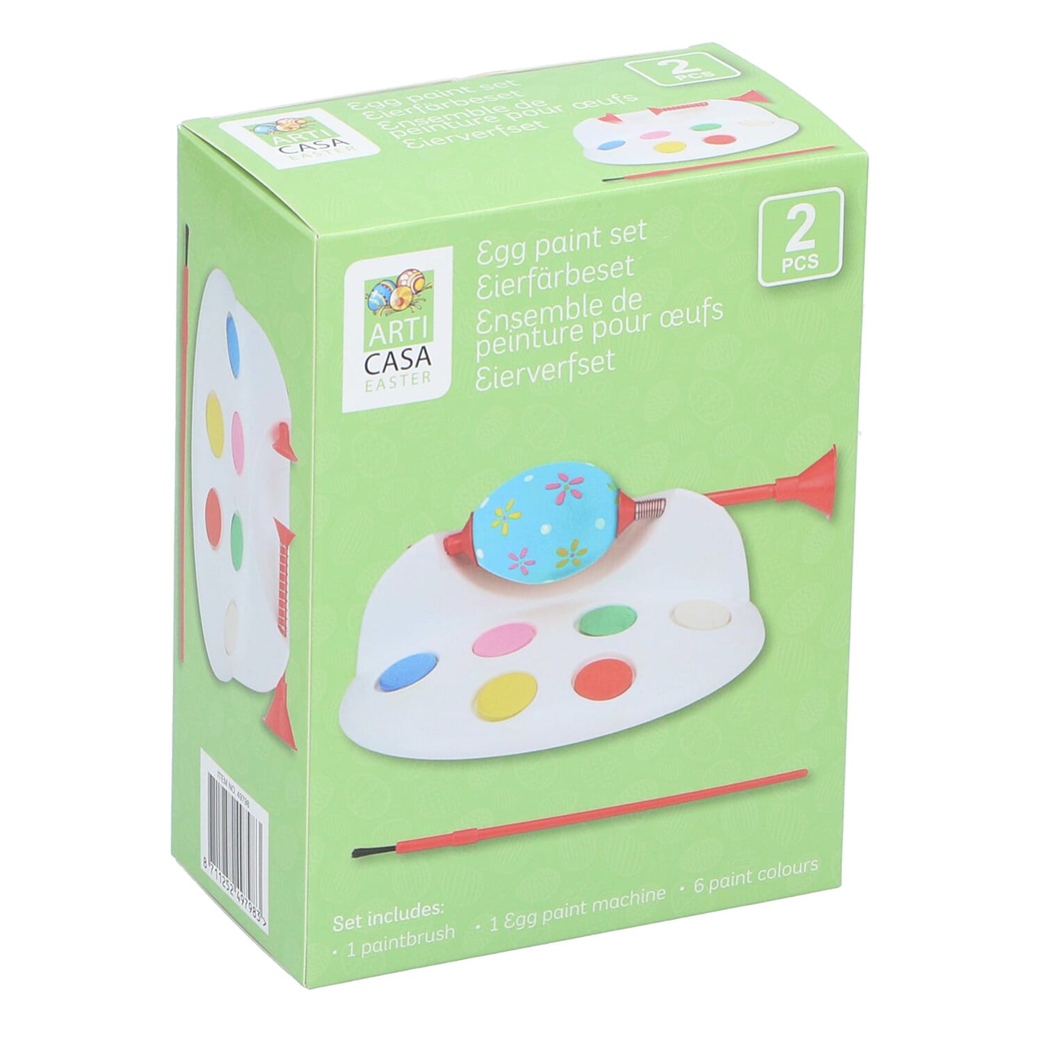 Arti Casa 2-Piece Paint Your Own Egg Set (15x11cm) - Multi Colour 8517225 0