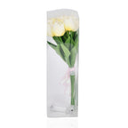 10 Pcs Realistic Tulip Bouquet with LED Light - White