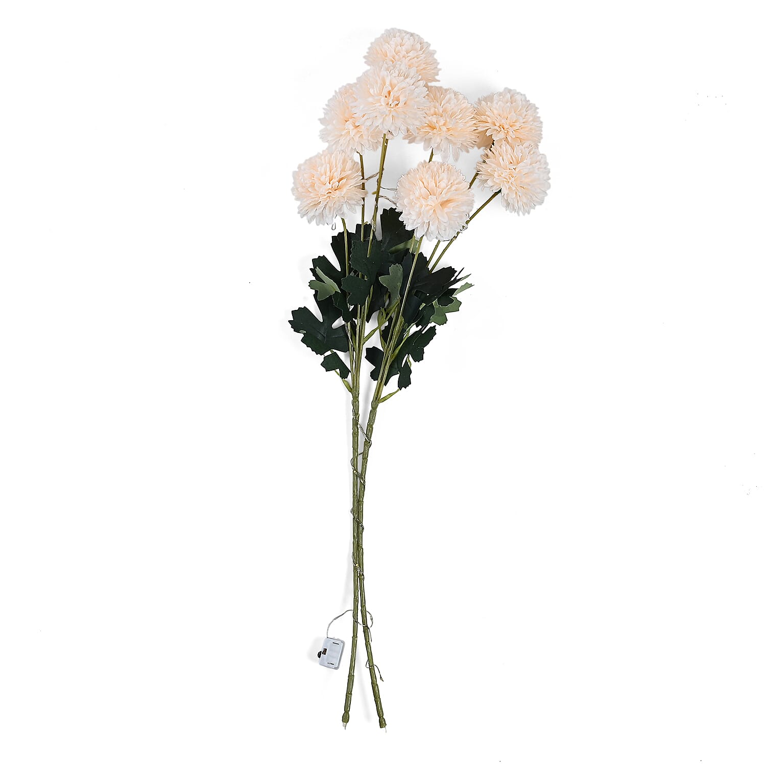 Set of 2 - Faux Flower Branches with LED Lights (50-60cm) - Champagne V32520989 0