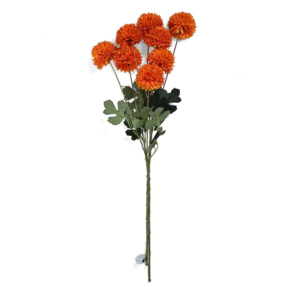 Set of 2 - Faux Flower Branches with LED Lights (50-60cm) - Orange