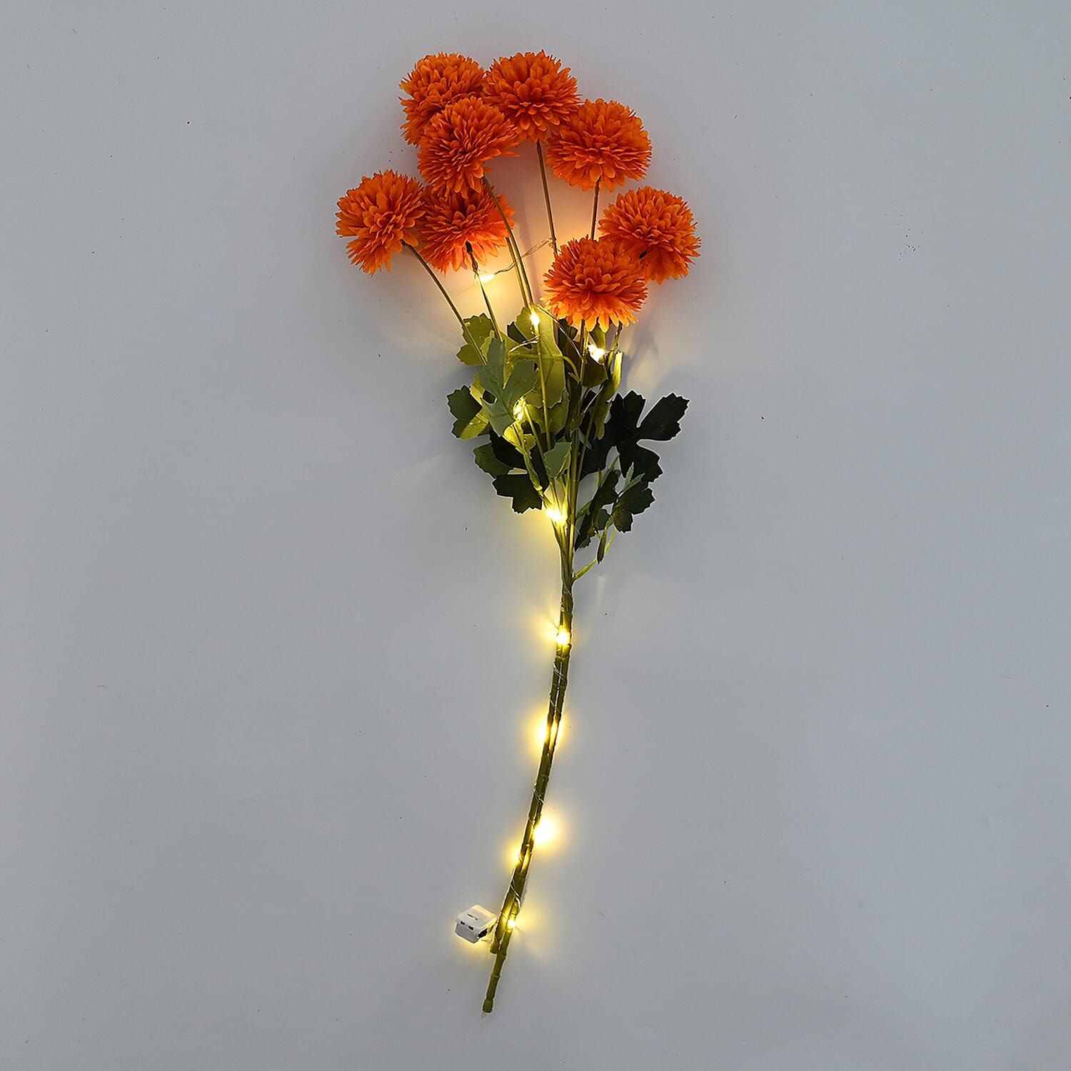 Set of 2 - Faux Flower Branches with LED Lights (50-60cm) - Orange V32539420 2