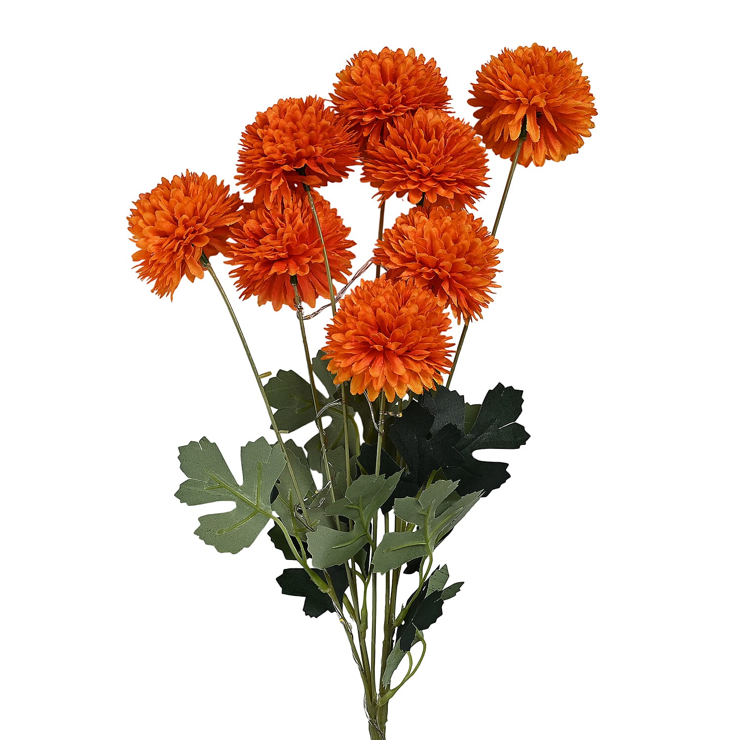 Set of 2 - Faux Flower Branches with LED Lights (50-60cm) - Orange V32539420 3