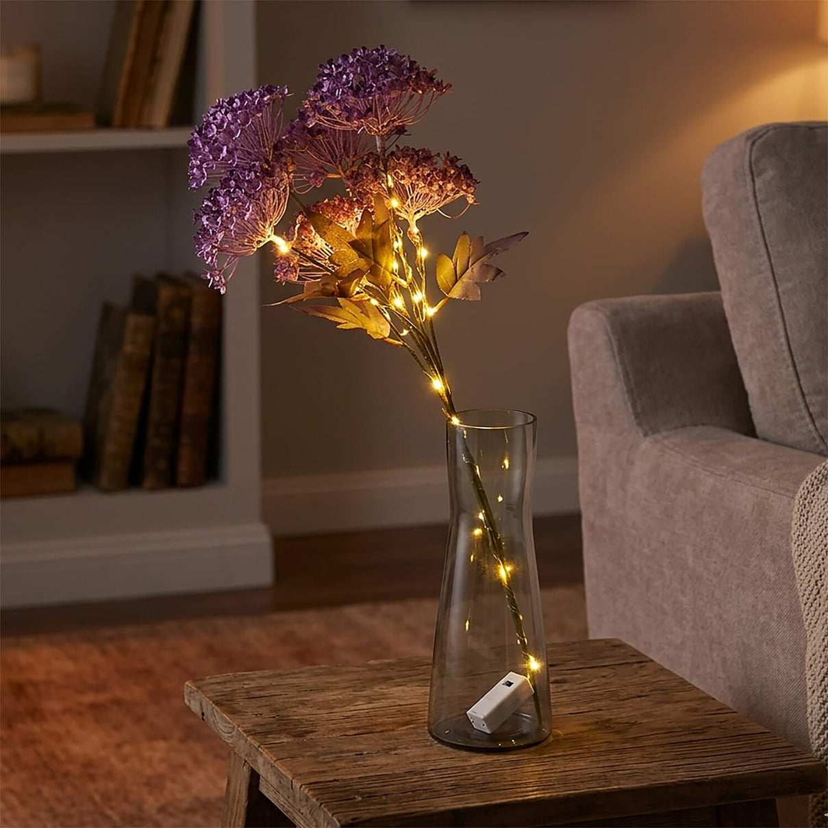 Set of 2 Artificial Hydrangea Faux Flower with LED Lights (60 cm - Pink V32515356 2