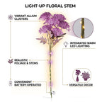 Set of 2 Artificial Hydrangea Faux Flower with LED Lights (60 cm - Pink