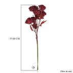 Set of 2 Artificial Hydrangea Faux Flower with LED Lights (60 cm) - Red