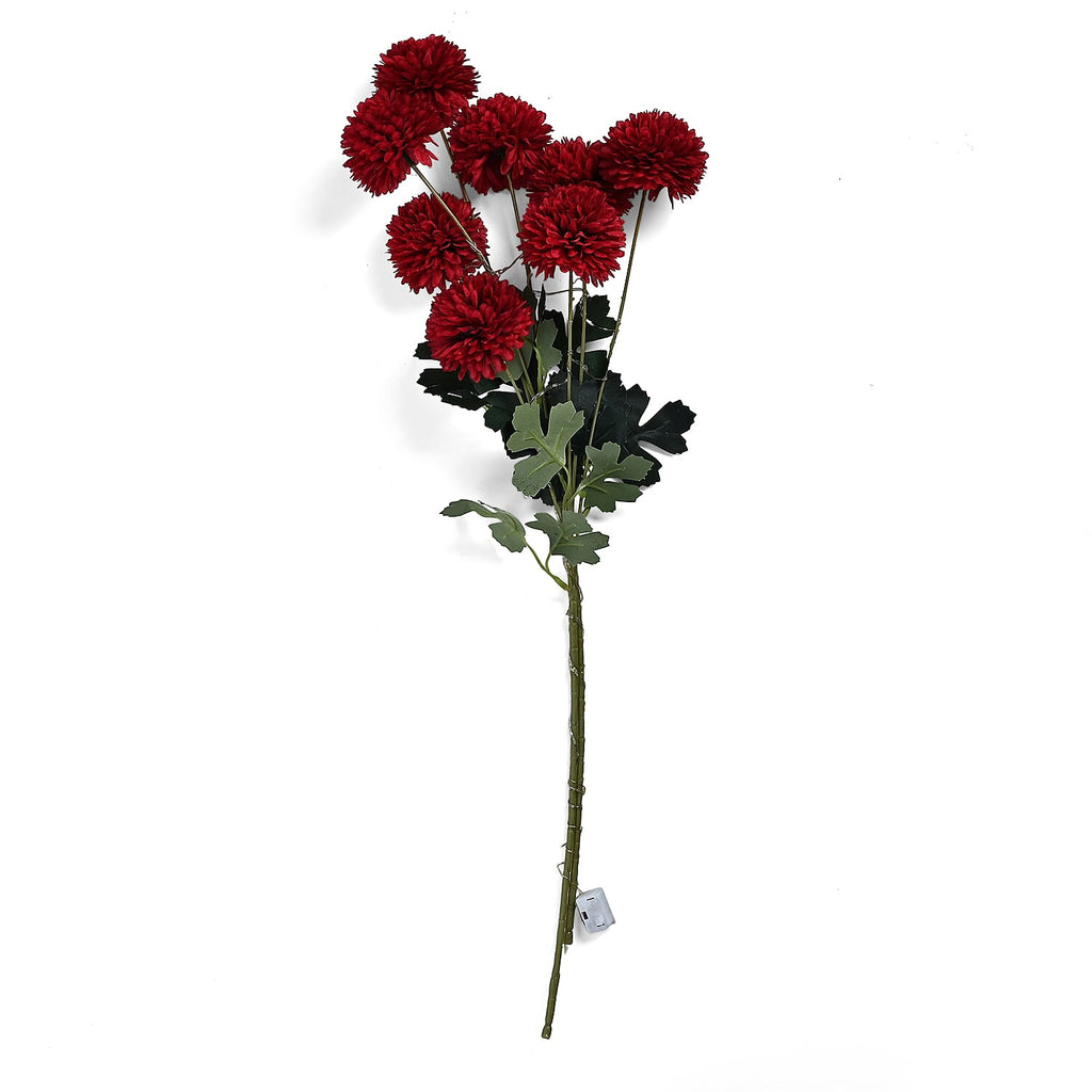 Set of 2 - Faux Flower Branches with LED Lights (50-60cm) - Red