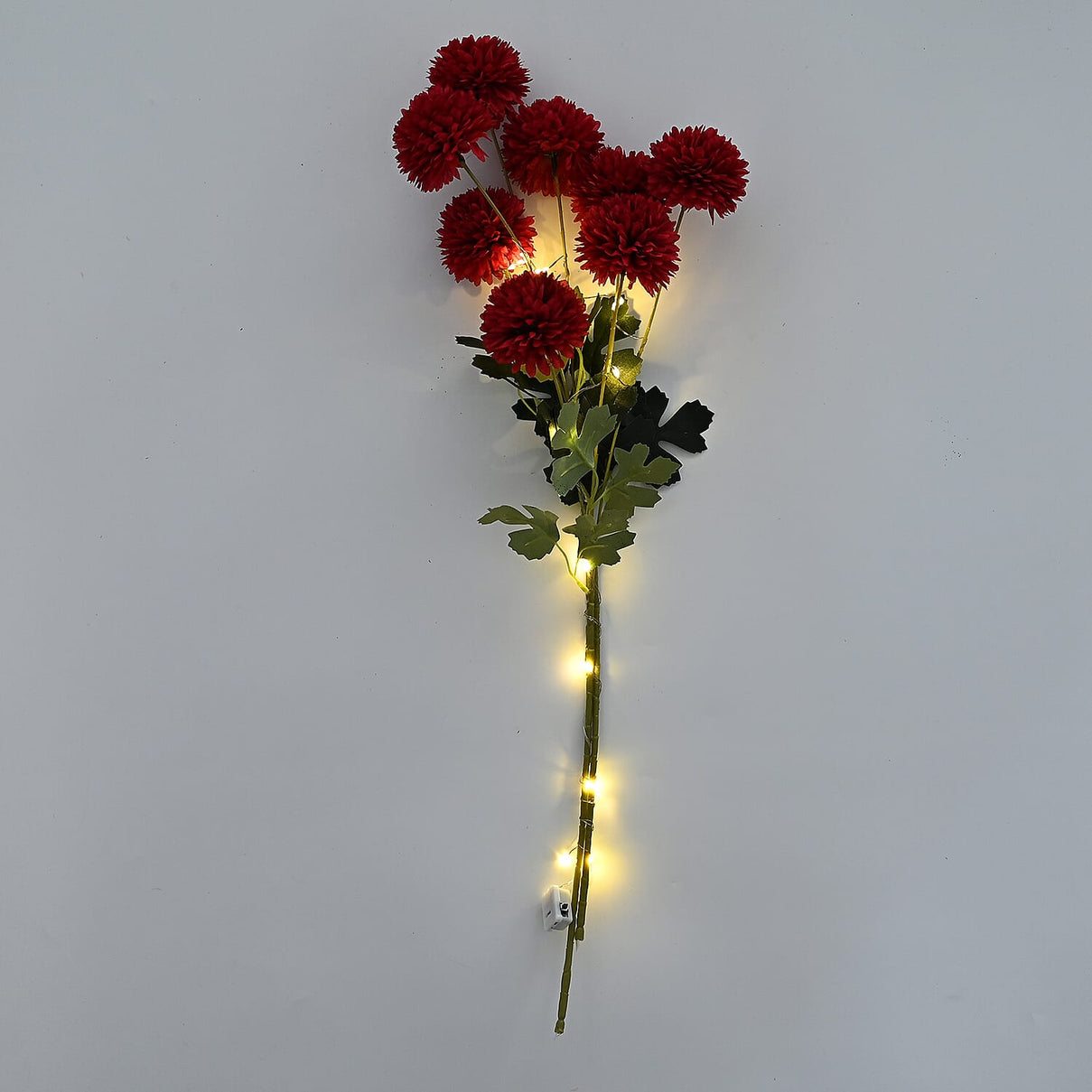 Set of 2 - Faux Flower Branches with LED Lights (50-60cm) - Red V32515939 2