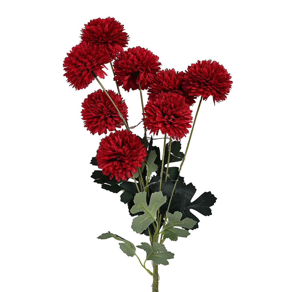 Set of 2 - Faux Flower Branches with LED Lights (50-60cm) - Red