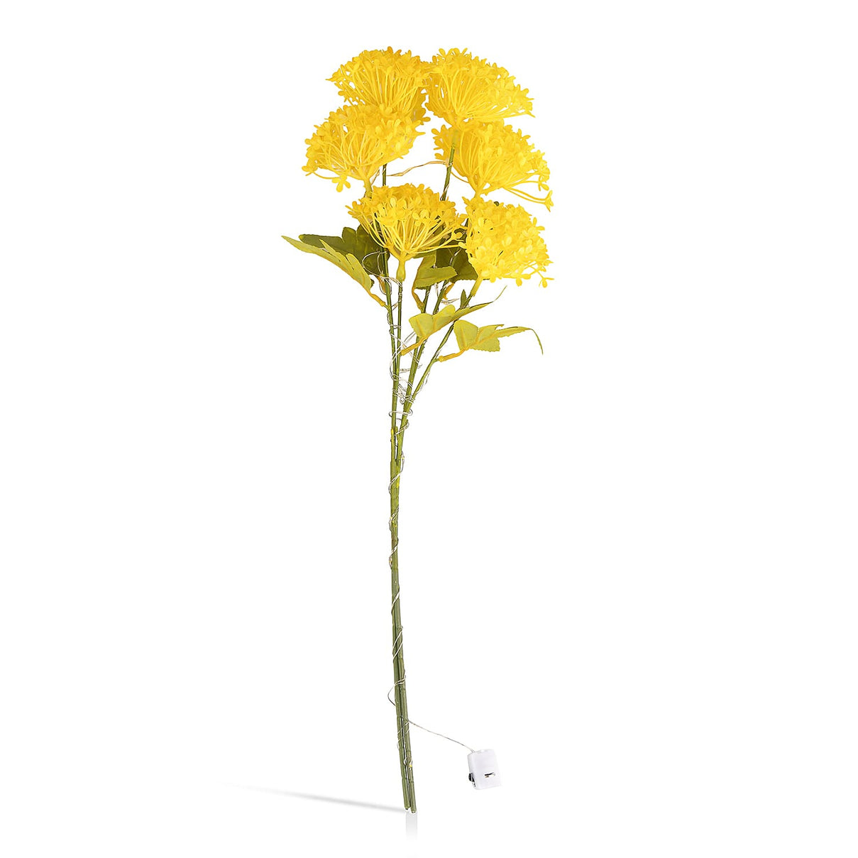 Set of 2 Artificial Hydrangea Faux Flower with LED Lights (60 cm)- Yellow 8413611 0