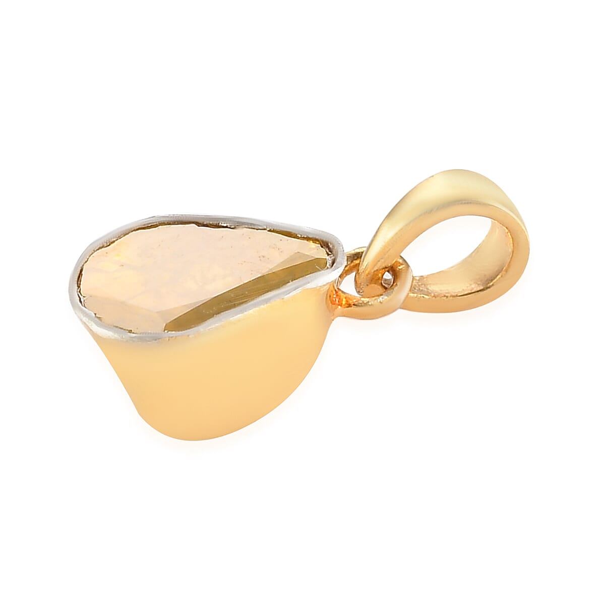 Artisan Crafted 0.5 Ct. Polki Diamond Pendant in Gold Plated Sterling Silver 6708270 4