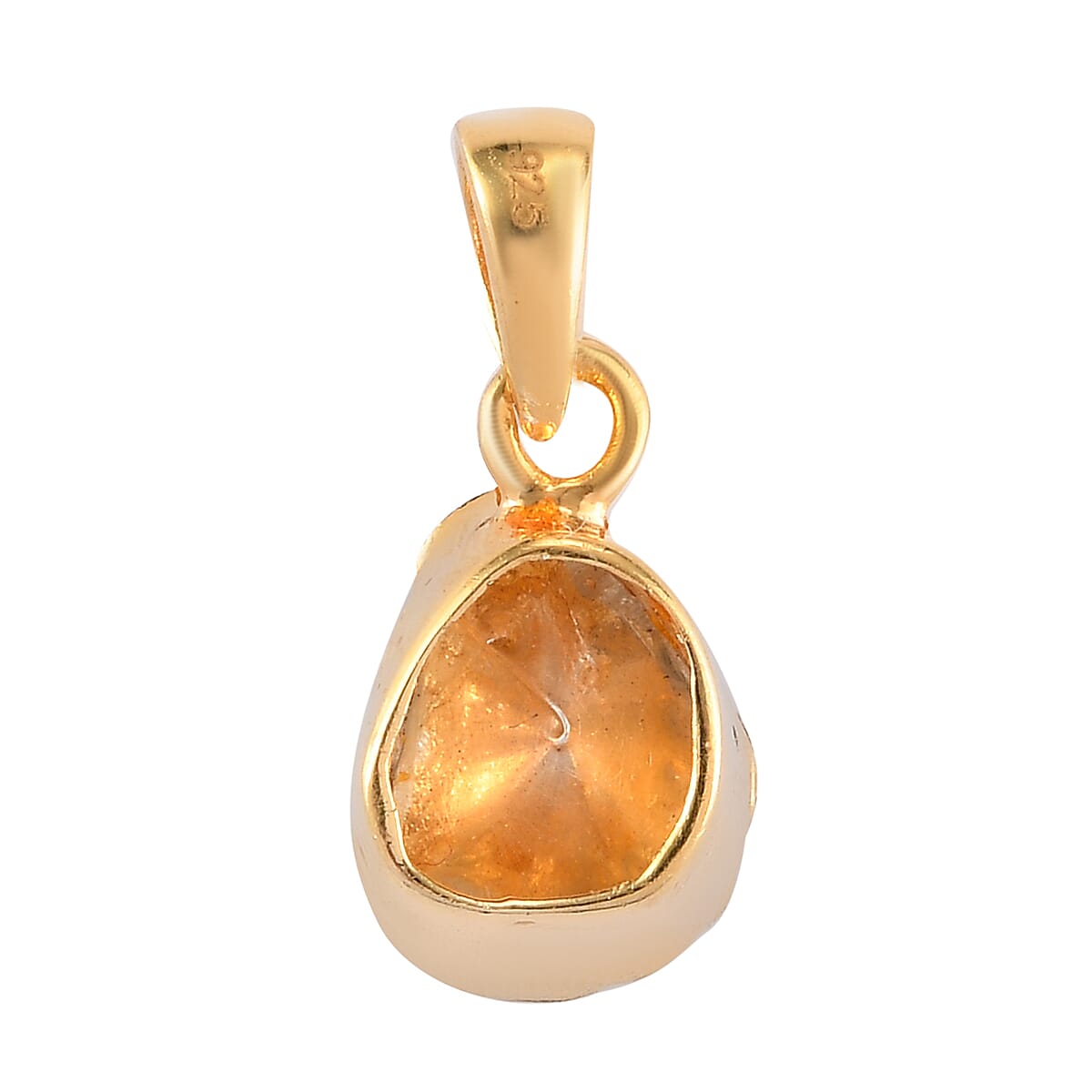 Artisan Crafted 0.5 Ct. Polki Diamond Pendant in Gold Plated Sterling Silver 6708270 5