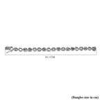 Artisan Crafted Polki Diamond Bracelet (Size - 7.5) in Platinum Overlay Sterling Silver 1.50 Ct, Silver Wt. 13.73 Gms