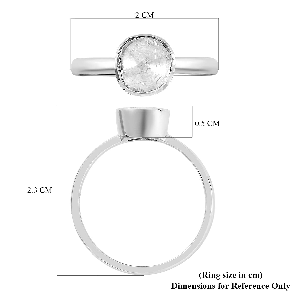 Artisan Crafted Polki Diamond Ring in Platinum Overlay Sterling Silver 0.25 Ct 8922020 6
