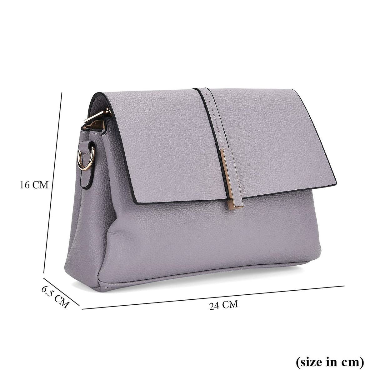 Artisan Crossbody Sling Bag with Geometric Pattern Shoulder Strap - Lavender 8044920 7