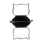 Stylish Flower Fairy Pattern Crossbody Bag with Cat-Shaped Handle Drop - Multi