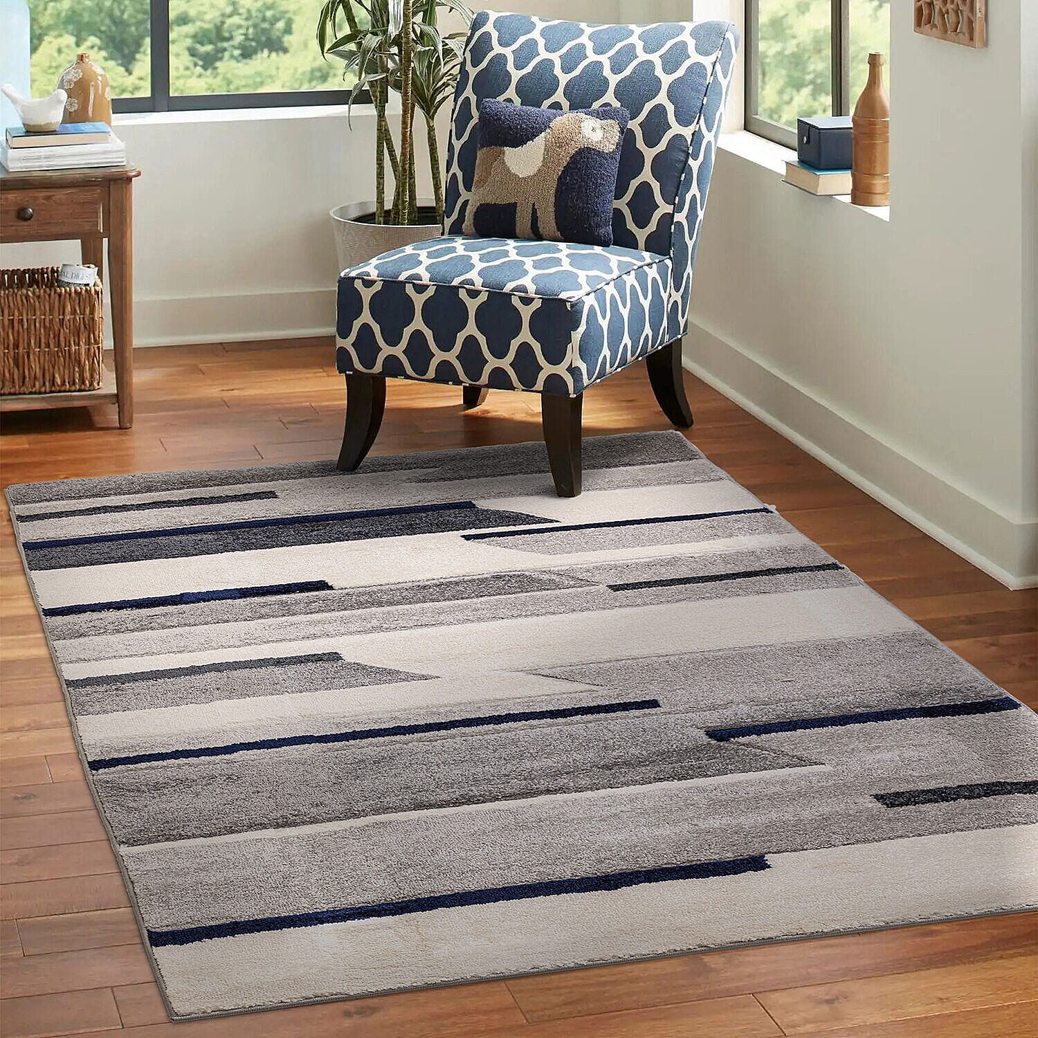 Asiatic Carpets Geo Navy Rug (210x150 cm) 7267340 1
