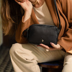 Assots London Avon Black Soft Nappa Full Grain Real Leather Crossbody Bag