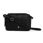 Assots London Avon Black Soft Nappa Full Grain Real Leather Crossbody Bag