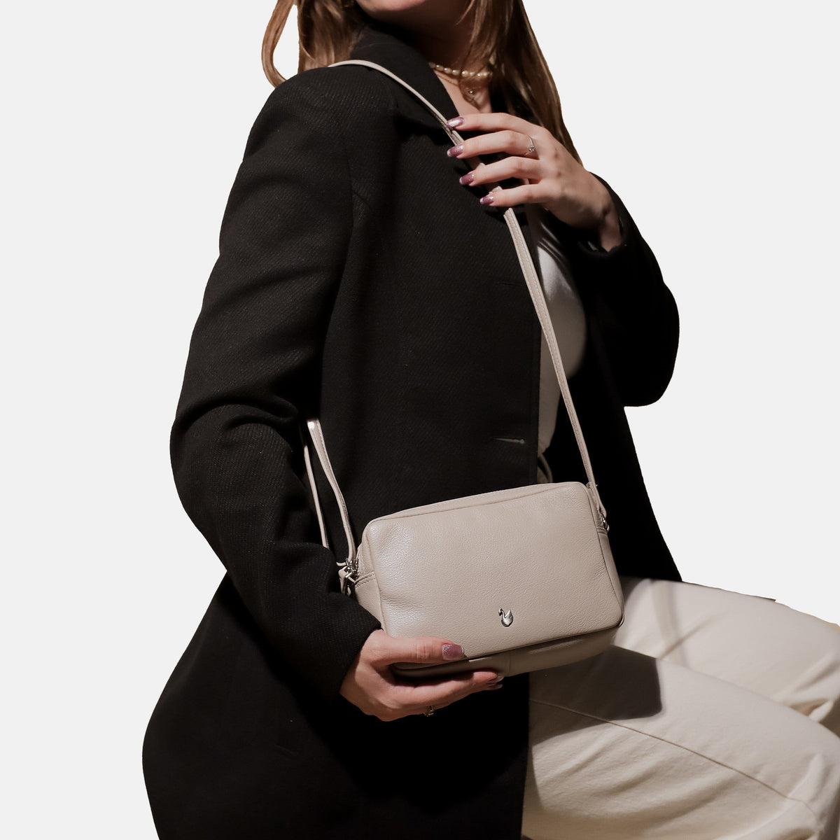 Assots London Avon Grey Soft Nappa Full Grain Real Leather Crossbody Bag V32527015 1