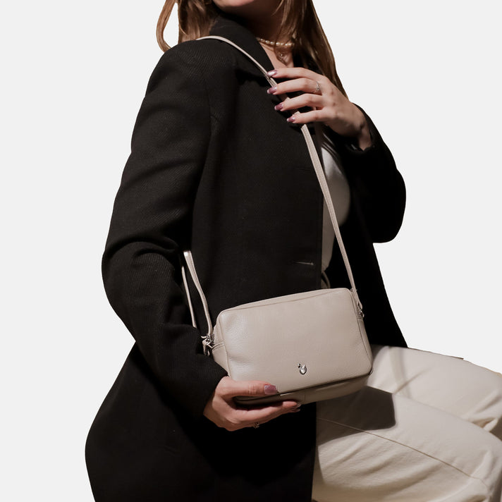 Assots London Avon Grey Soft Nappa Full Grain Real Leather Crossbody Bag 8501574 2