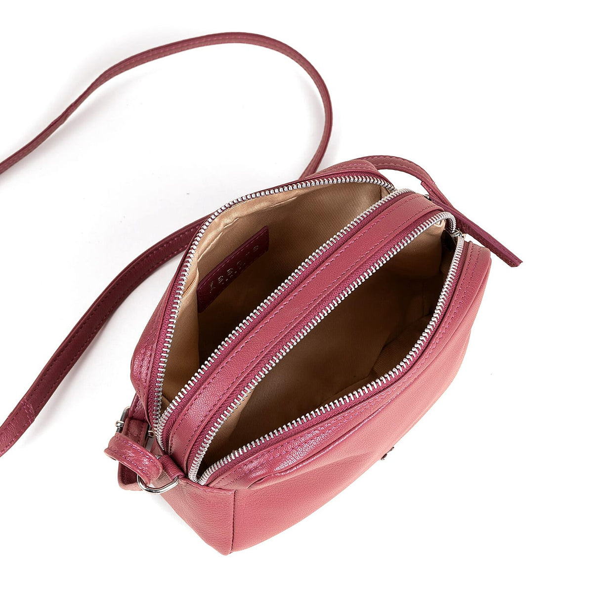 Assots London Avon Pink Soft Nappa Full Grain Real Leather Crossbody Bag 8501576 6