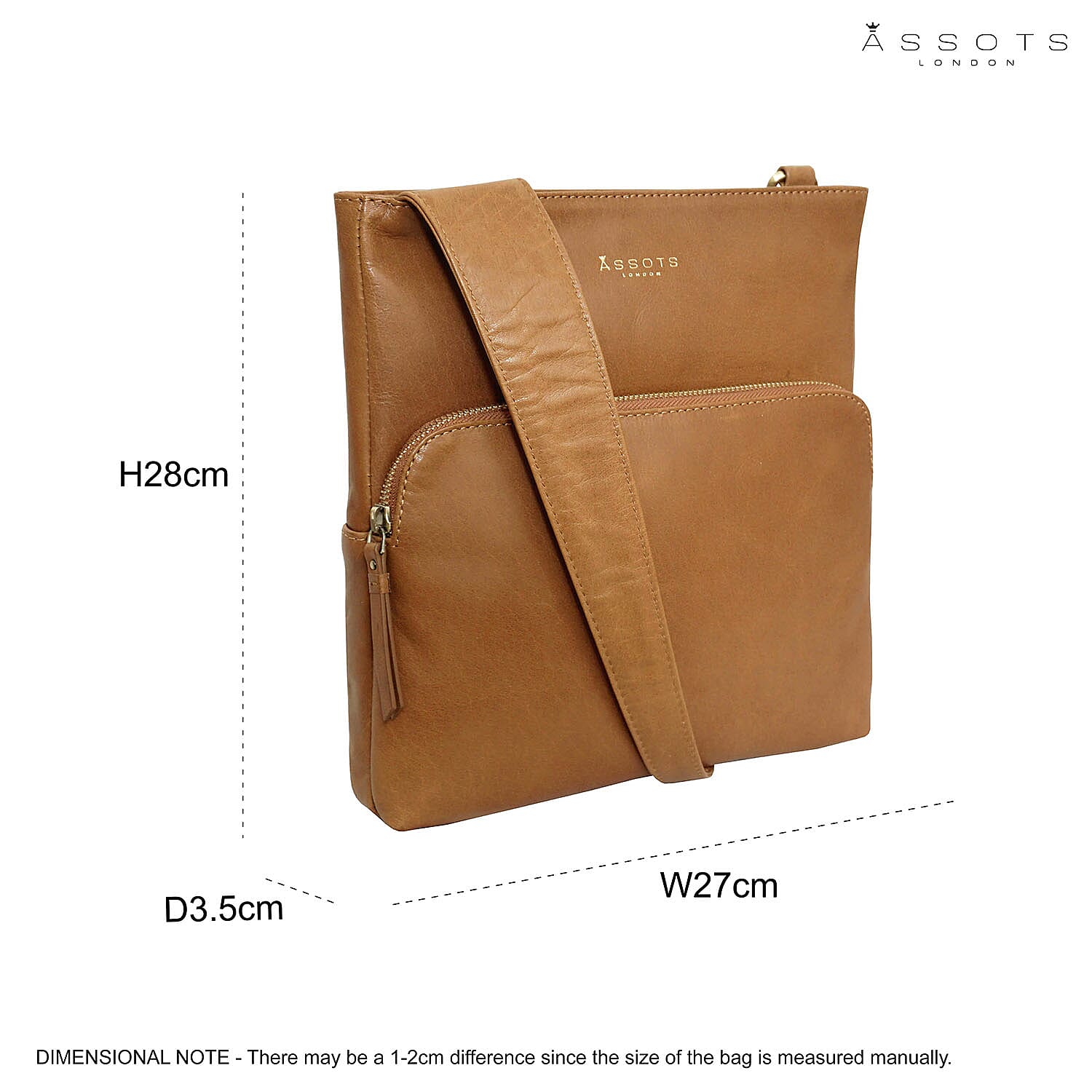 Assots London Canary Tan Vintage Leather Sling Crossbody Bag V32513188 5