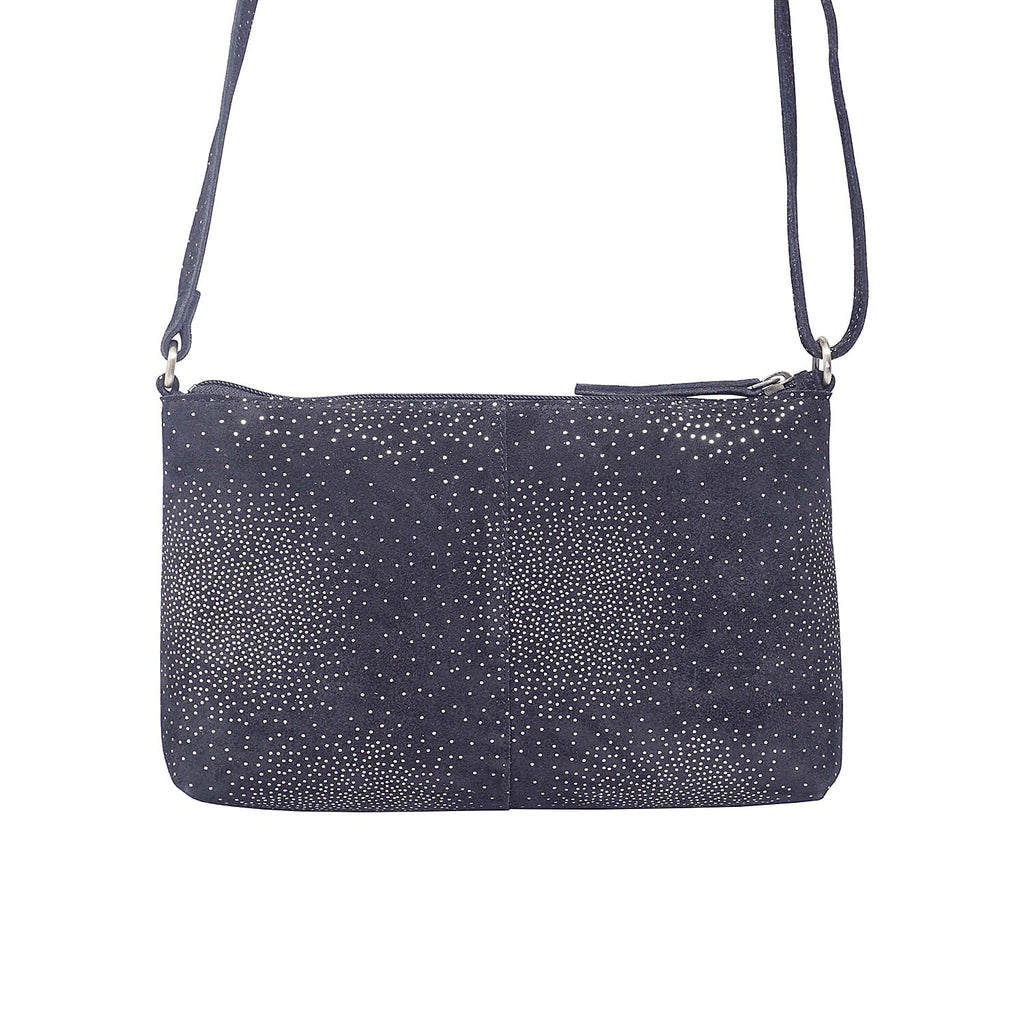 Assots London LIZ Genuine Leather Crossbody Bag (Size 27x15x5 cm) - Navy