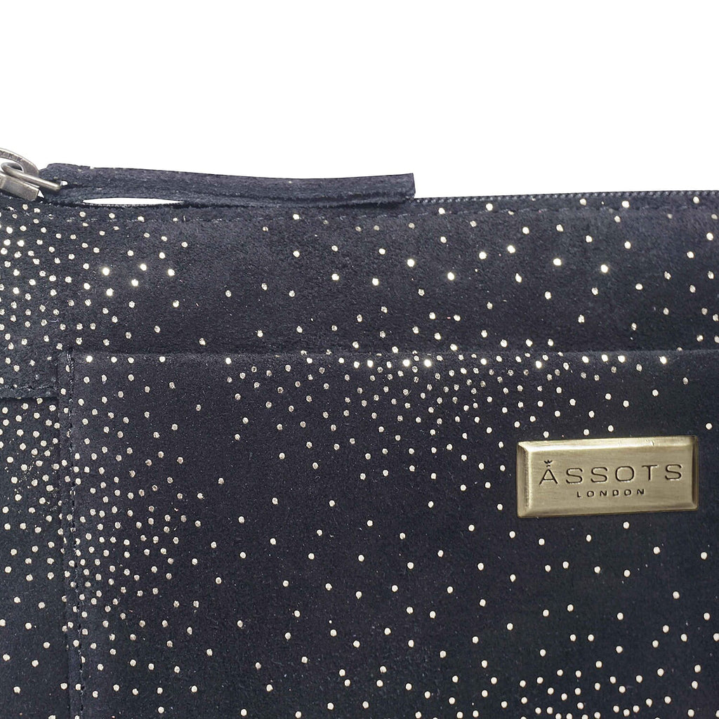 Assots London LIZ Genuine Leather Crossbody Bag (Size 27x15x5 cm) - Navy
