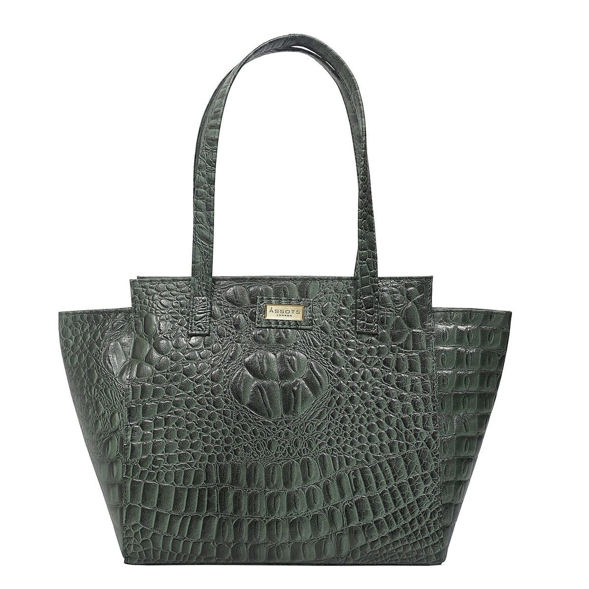 Assots London Genuine Leather Eileen Tote Bag - Forest Green 7079206 0