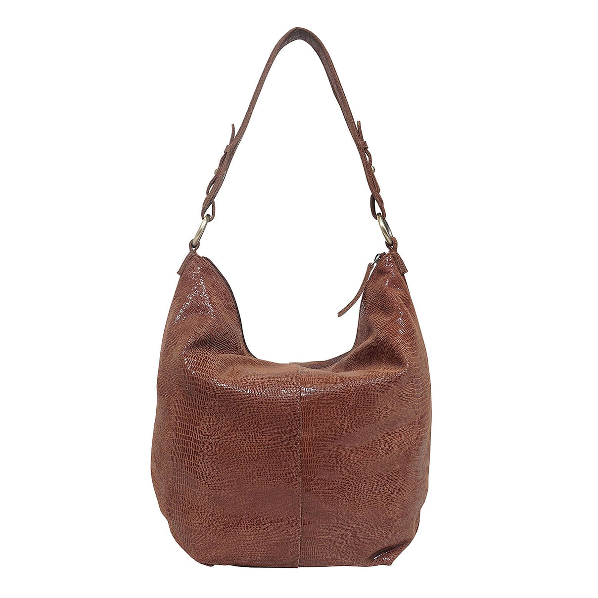 Assots London Genuine Leather Hilary Hobo Bag - Brown 7079182 1