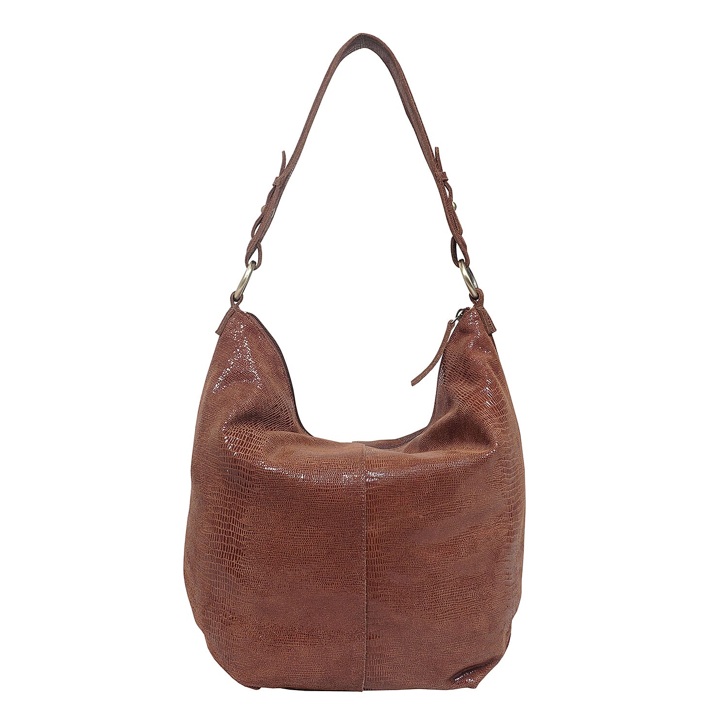 Assots London Genuine Leather Hilary Hobo Bag - Brown 7079182 1