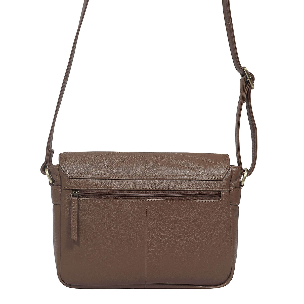 Assots London Genuine Leather Jessica Quilted Crossbody Bag - Brown 7077881 1