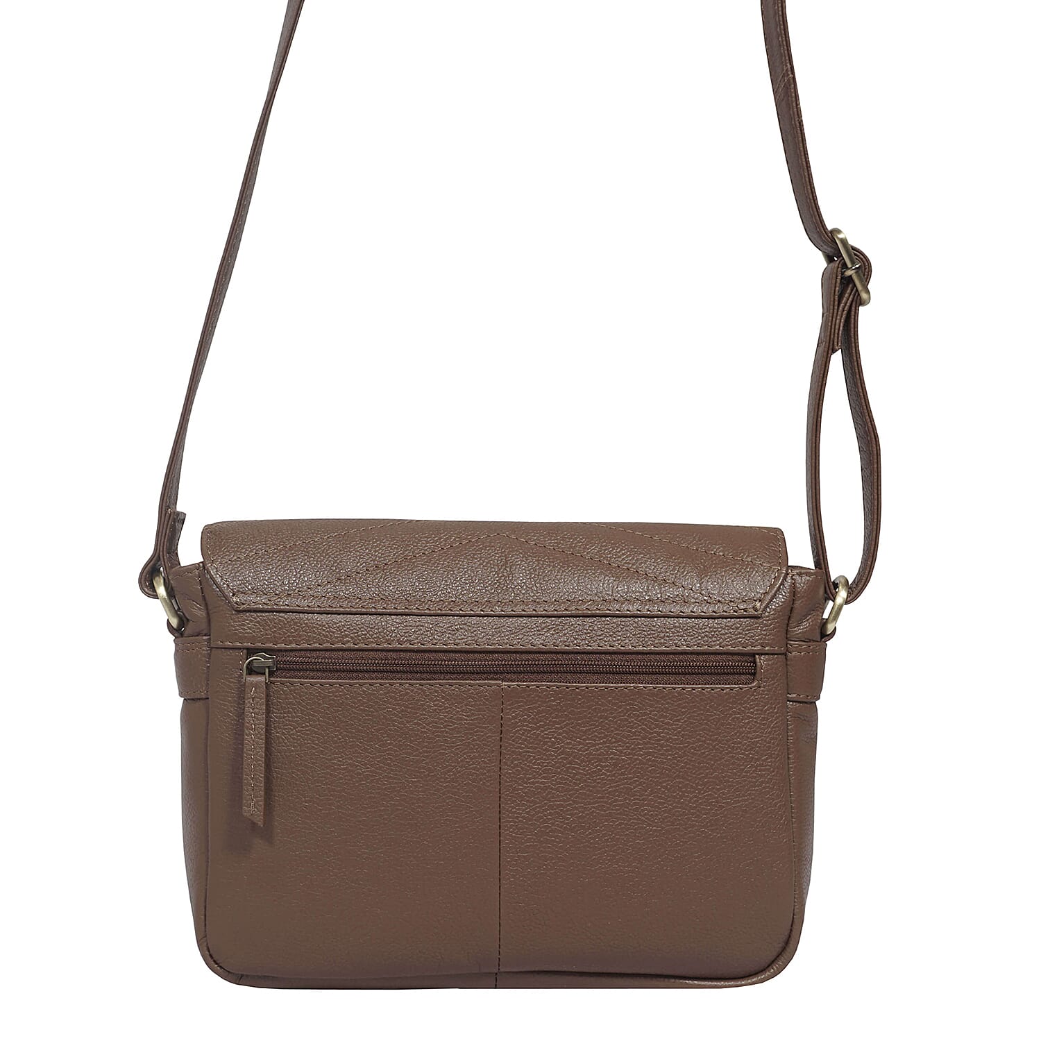 Assots London Genuine Leather Jessica Quilted Crossbody Bag - Brown 7077881 1