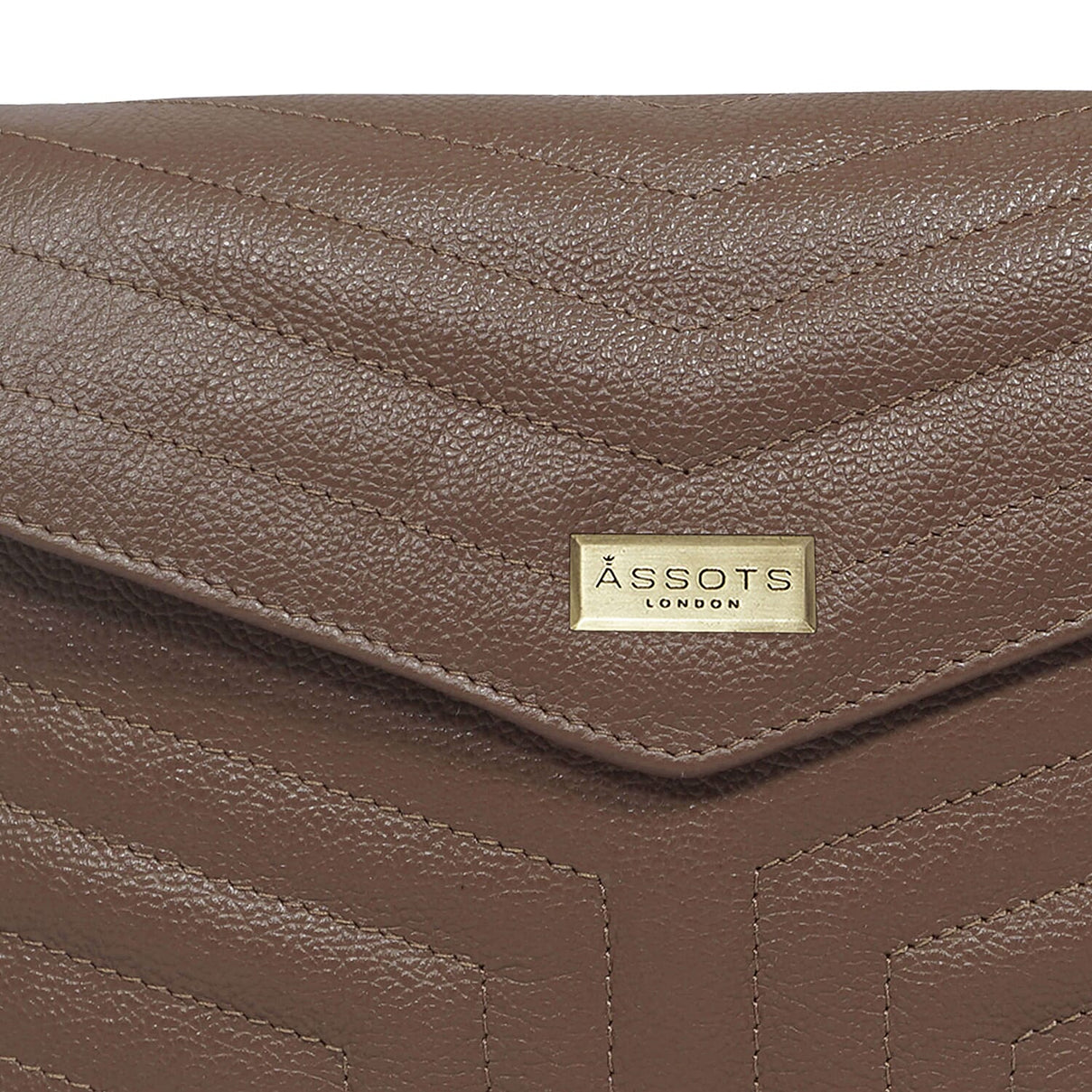 Assots London Genuine Leather Jessica Quilted Crossbody Bag - Brown 7077881 5