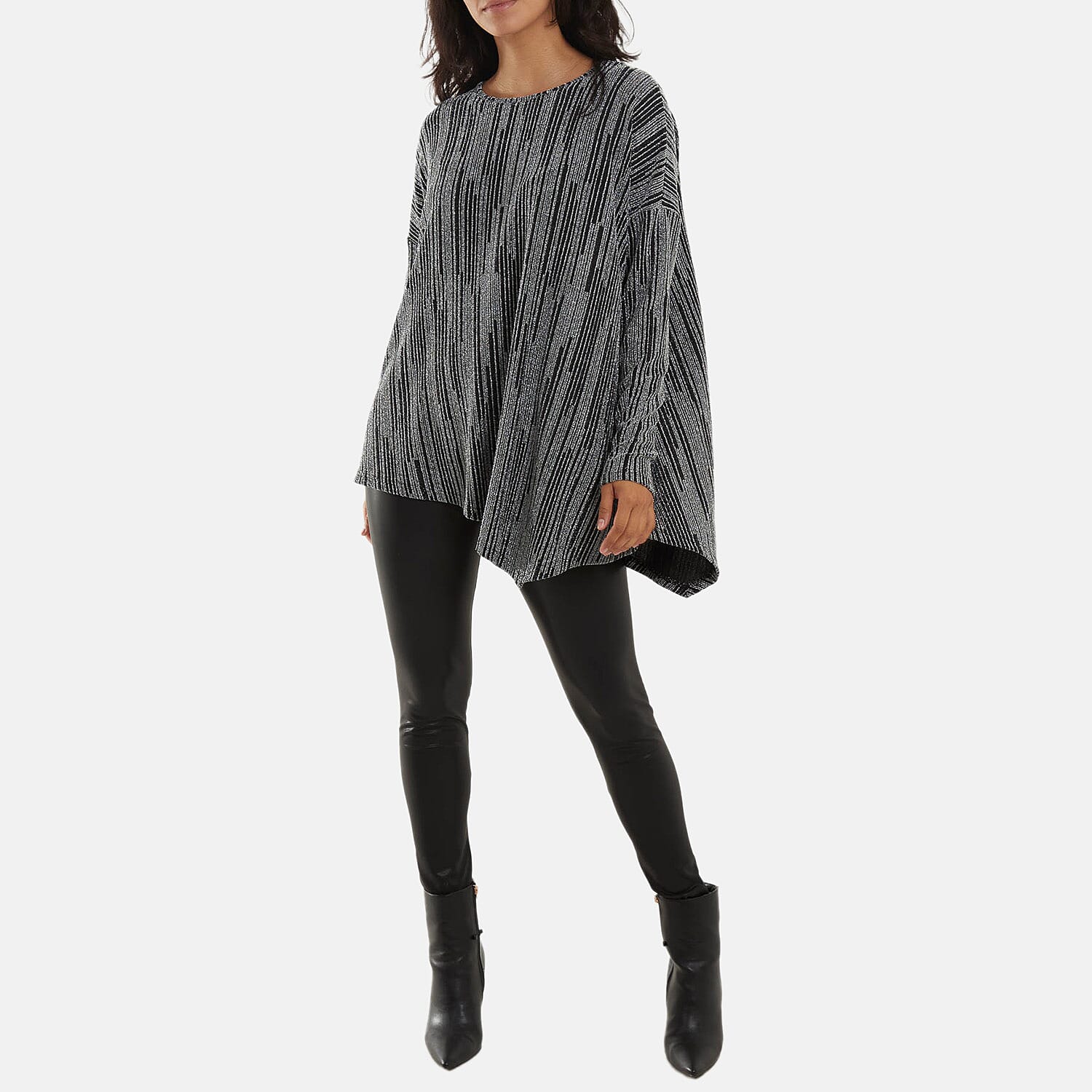 Asymmetric Batwing Lurex Lurex Top -S/M 7840214 0