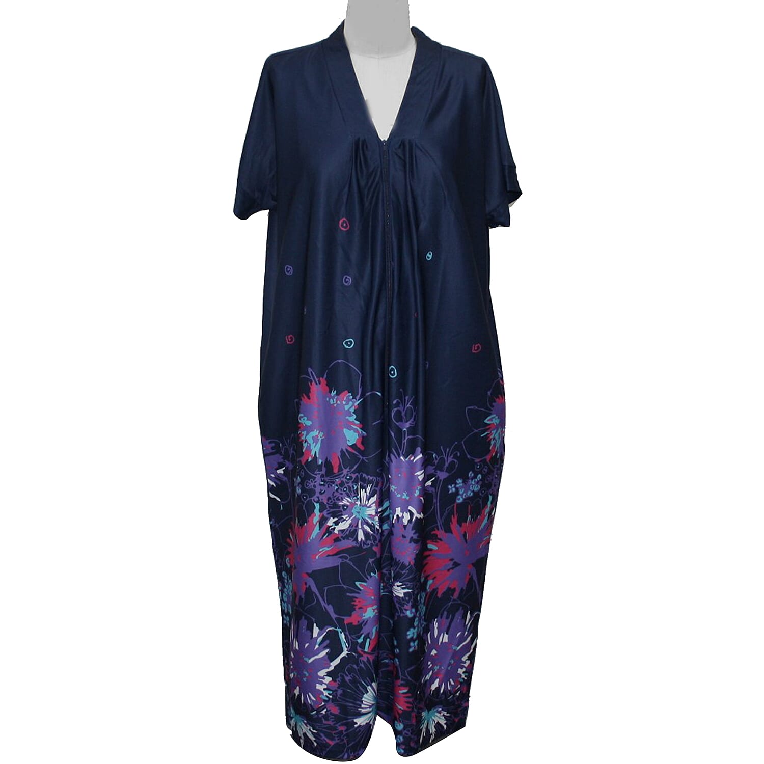Aura Boutique Floral Print Kaftan - Navy 6100748 0