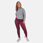 Aura Boutique Super Soft Leggings (Size L) - Wine
