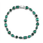 Austrian Green Crystal Bracelet (Size - 7.5)