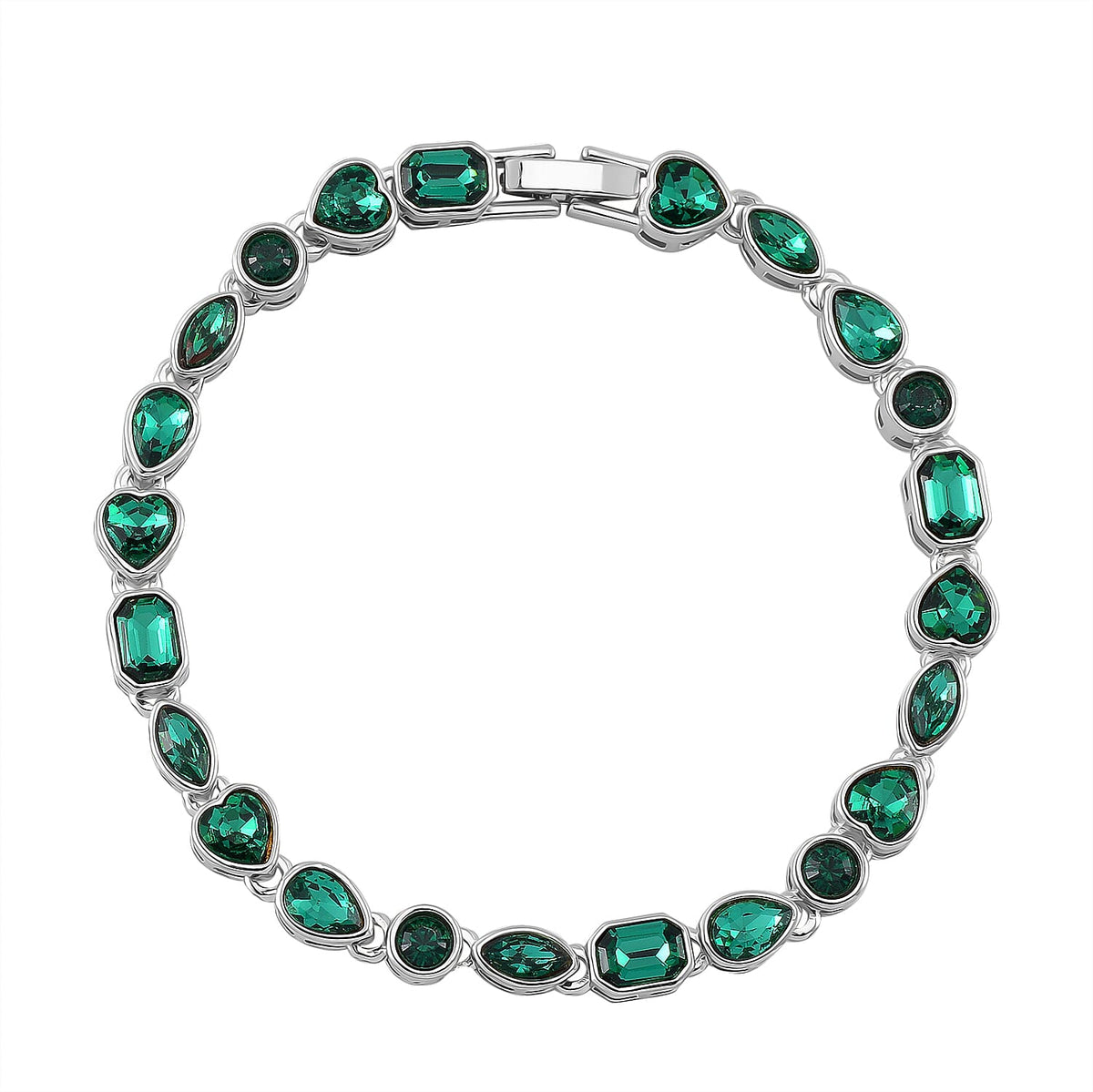Austrian Green Crystal Bracelet (Size - 7.5) 8016004 0