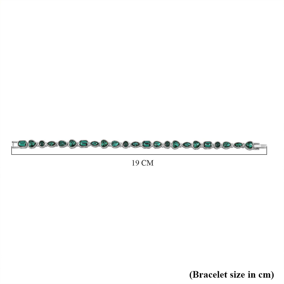 Austrian Green Crystal Bracelet (Size - 7.5) 8016004 4