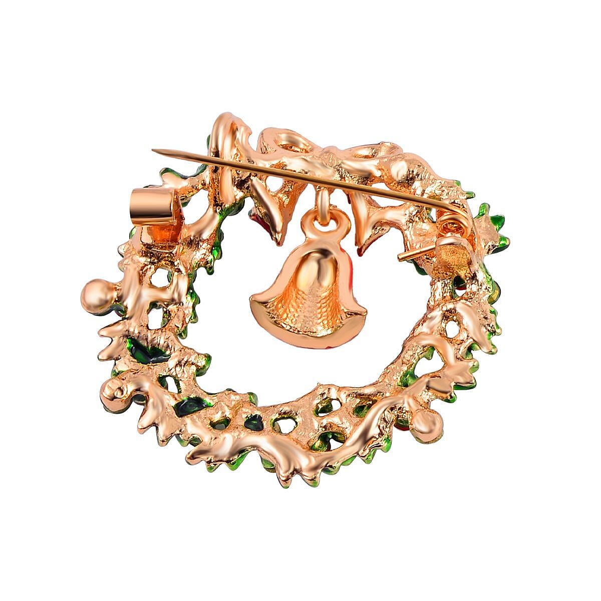 Australian Multi Colour Crystal Bell Wreath Brooch 7988063 7