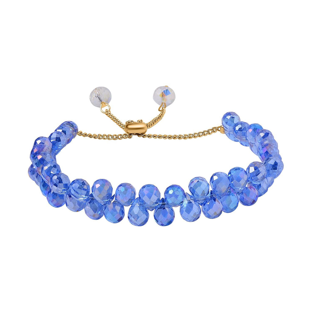 White Mystic Crystal & Blue Crystal Bracelet