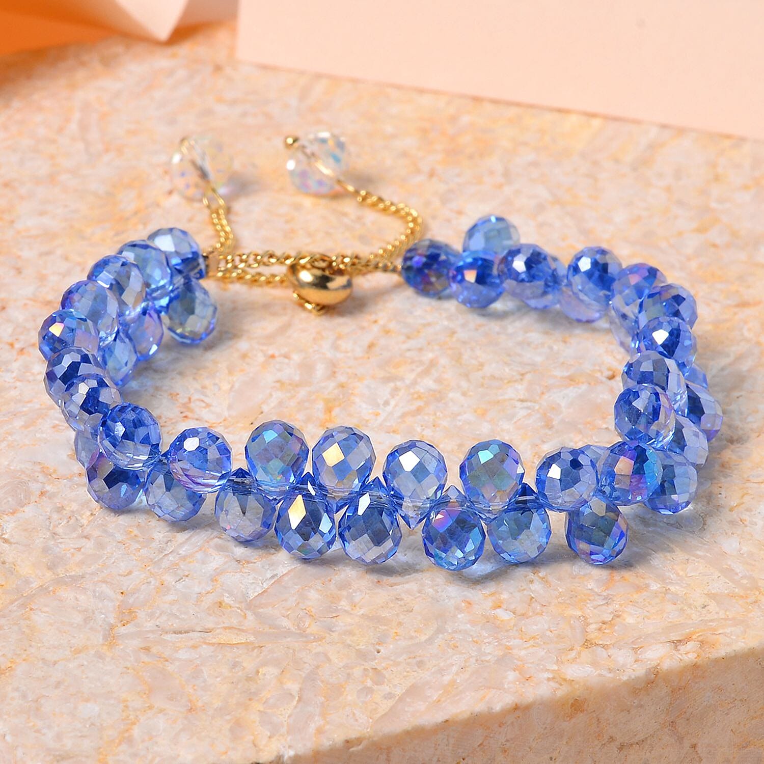 White Mystic Crystal &amp; Blue Crystal Bracelet 7998439 1