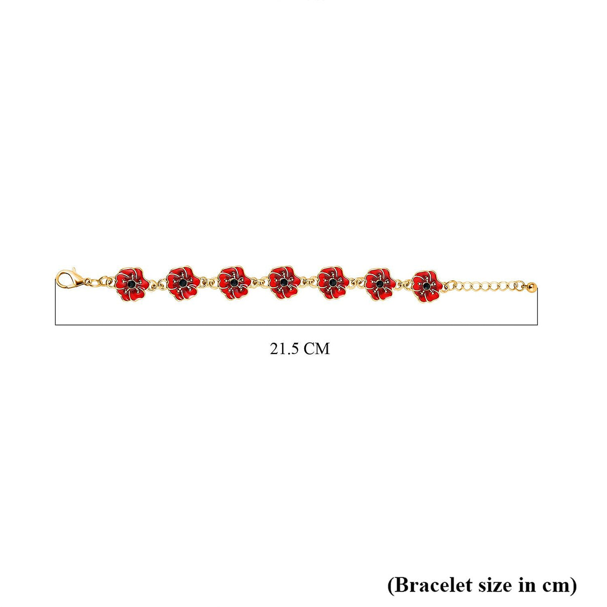 Austrian Black Crystal Bracelet (Size 7 - 1 Ext) in Yellow Gold Plated 8232447 5
