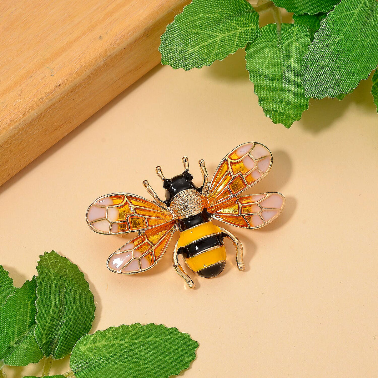 Austrian Black Crystal Brooch with Enamel in Yellow Gold Plated- Butterfly 8183232 2