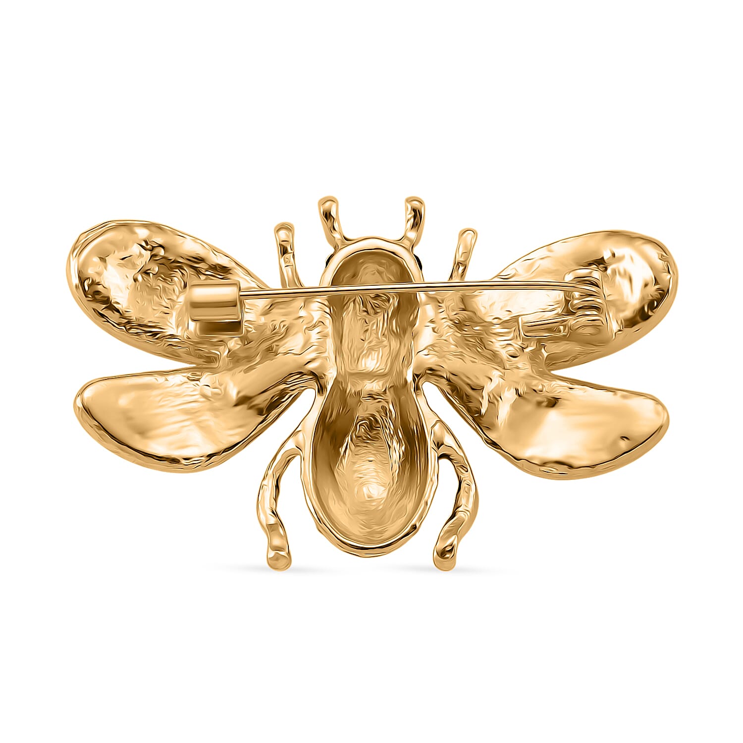 Austrian Black Crystal Brooch with Enamel in Yellow Gold Plated- Butterfly 8183232 4