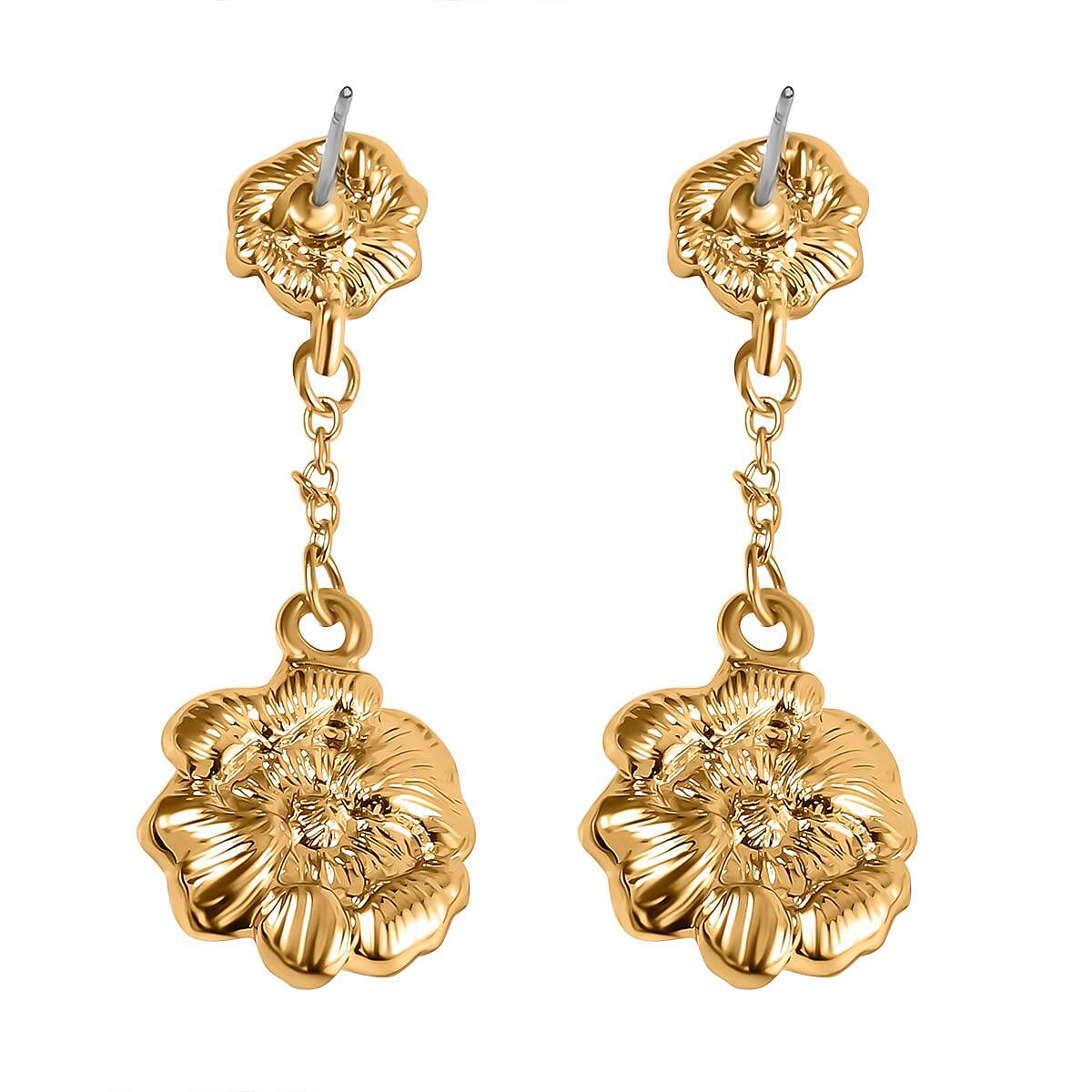 Austrian Black Crystal Dangling Earring with Push Back in Yellow Gold Plated 8232460 6