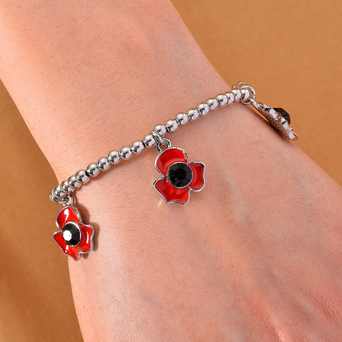 Austrian Black Crystal Bracelet (SIze 7.5 Stretchable) in Silver Tone 8232535 6