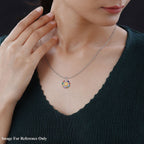 Simulated Multi Sapphire Pendant with Chain (Size 20 with 2 Inch )