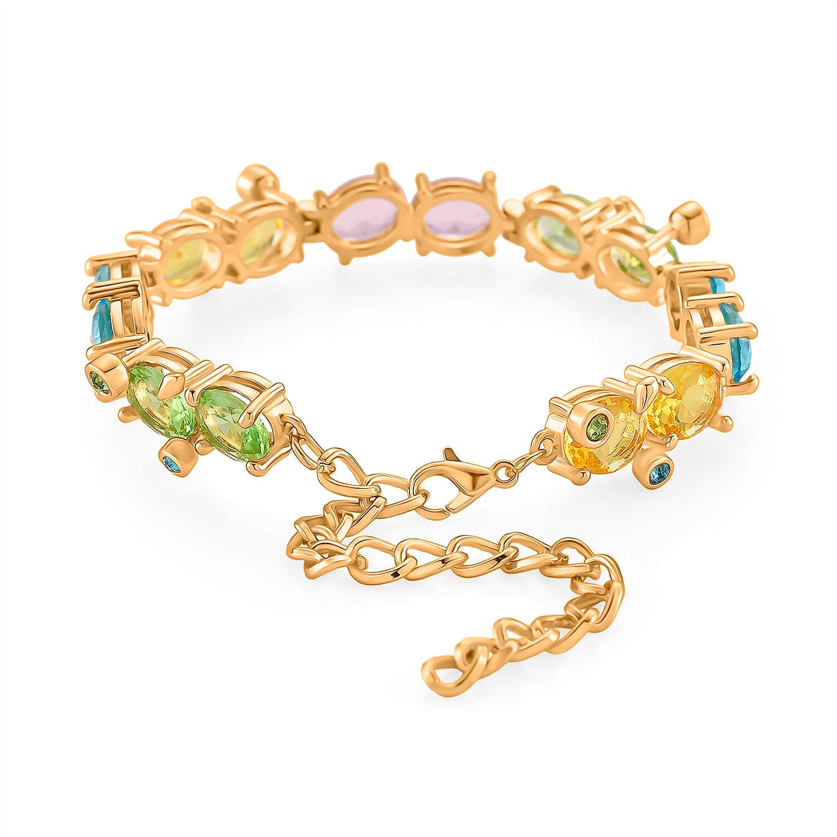 DesignerInspired- Austrian Multi Color Crystal Bracelet (Size - 6.25-2 Ext) 8271467 5